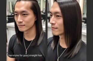 a man with long hair, hairstyles for guys with straight hair