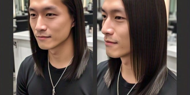 a man with long hair, hairstyles for guys with straight hair